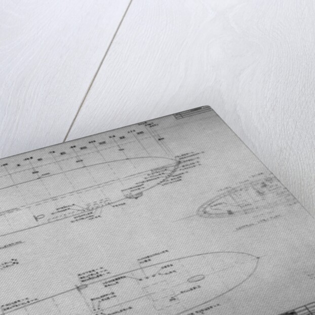 Drawing of Hindenburg with Stations and Crew Names by Anonymous