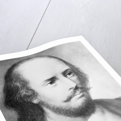 Illustrated Portrait of William Shakespeare by Anonymous