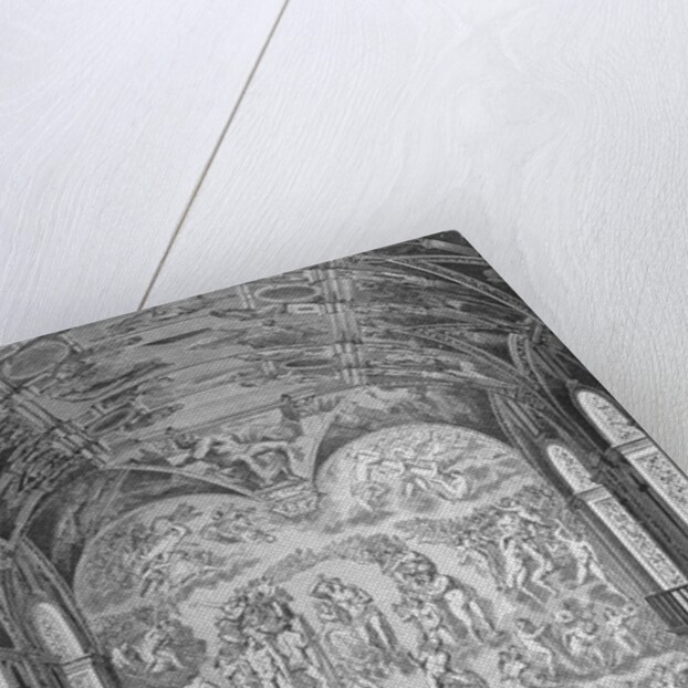 Interior View of Elaborate Painting and Ceiling by Anonymous