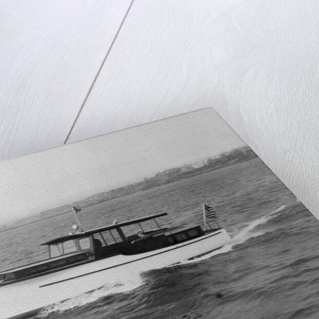 View of Charles Lindbergh Honeymoon Yacht Mouette by Anonymous