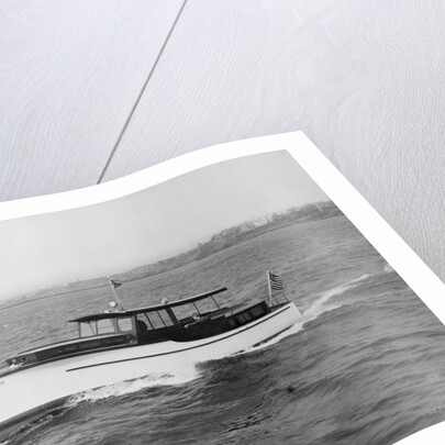 View of Charles Lindbergh Honeymoon Yacht Mouette by Anonymous
