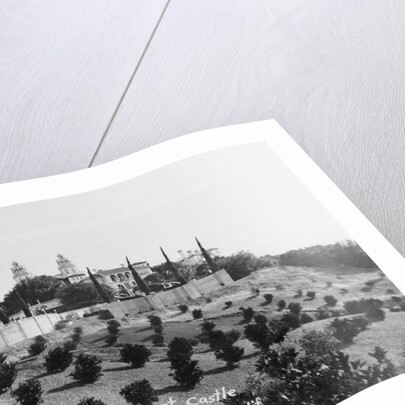 Exterior View of William R. Hearst's Castle with Landscape by Anonymous