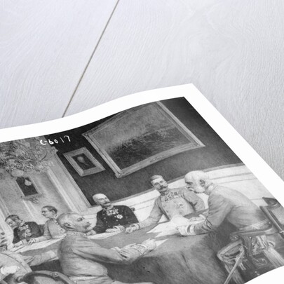 Franz Joseph Holding Military Conference by Anonymous