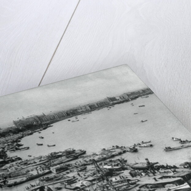 Aerial view of Bund in Shanghai by Anonymous
