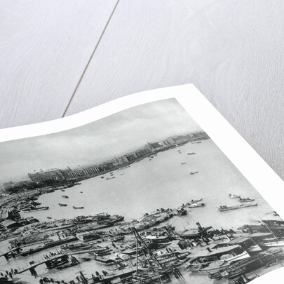 Aerial view of Bund in Shanghai by Anonymous