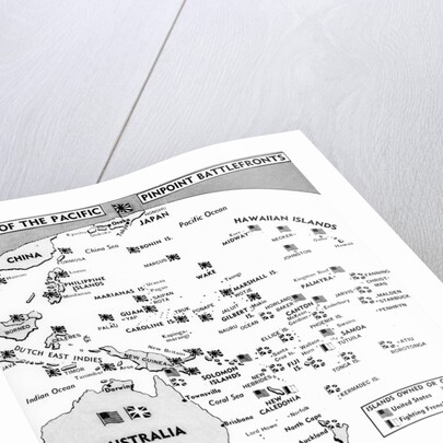 Map of Islands Between Hawaii and China by Anonymous