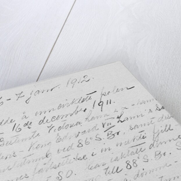 Photo of Roald Amundsen's Note in Rock Cairn by Anonymous