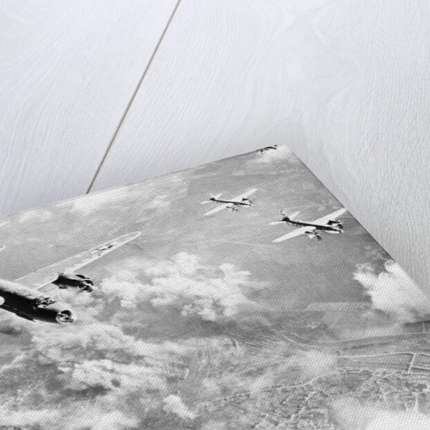 Martin B-26 Bomber Planes in Flight Over Belgium by Anonymous