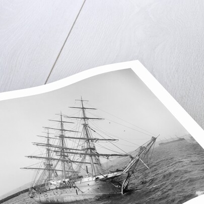 Sailing Ship Caught on Rocks by Anonymous