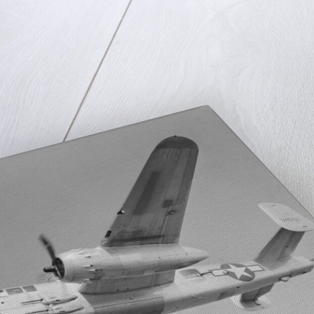 World War II B-25 Aircraft Training in Sky by Anonymous