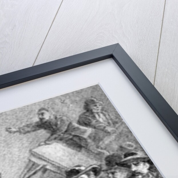 Print of Lucretia Mott Being Protected from Angry Male Mob by Anonymous