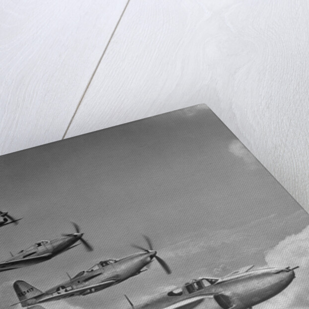 Four Military Planes in Flight by Anonymous