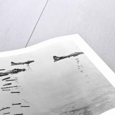 USAAF B17s Flying Fortress over Germany by Anonymous