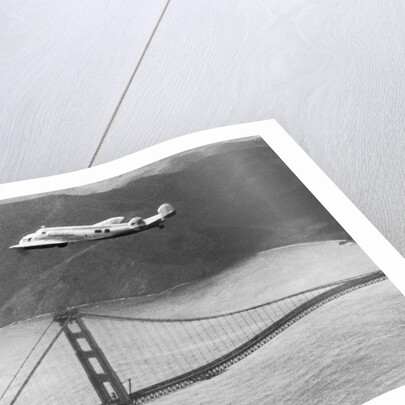 Amelia Earhart's Record Breaking Hop over Golden Gate Bridge by Anonymous