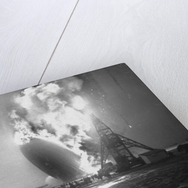 Crew Members Fleeing from Burning Hindenburg Airship by Anonymous