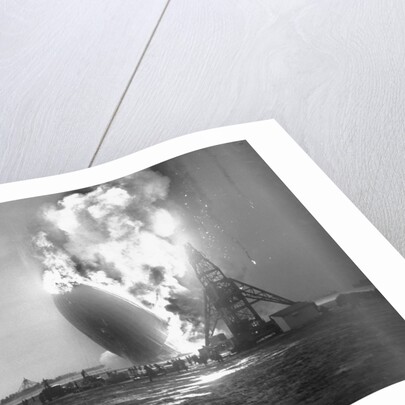 Crew Members Fleeing from Burning Hindenburg Airship by Anonymous