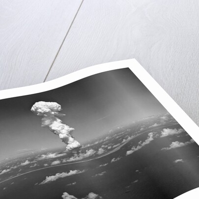 Atomic Bomb Mushroom Over Bikini Isle by Anonymous