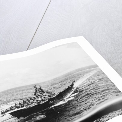 Large American Aircraft Carrier in the Ocean by Anonymous