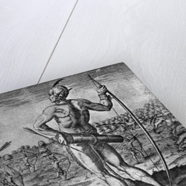 Engraving by Theodor de Bry After A Weroans or Great Lord of Virginia by John White