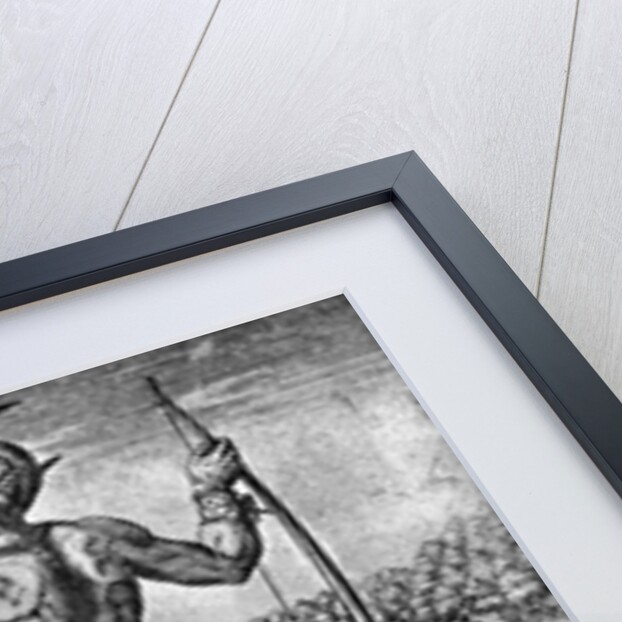 Engraving by Theodor de Bry After A Weroans or Great Lord of Virginia by John White