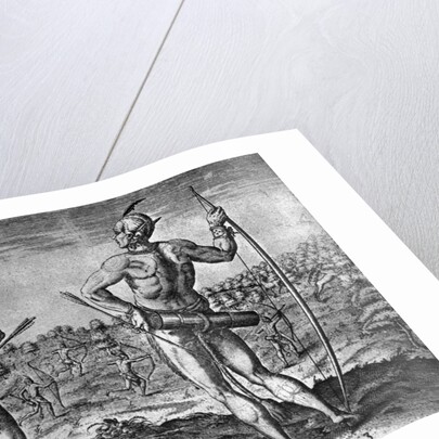 Engraving by Theodor de Bry After A Weroans or Great Lord of Virginia by John White