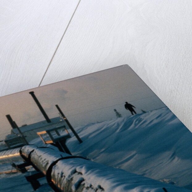 Snowed Under Streets with Oil Pipeline by Anonymous