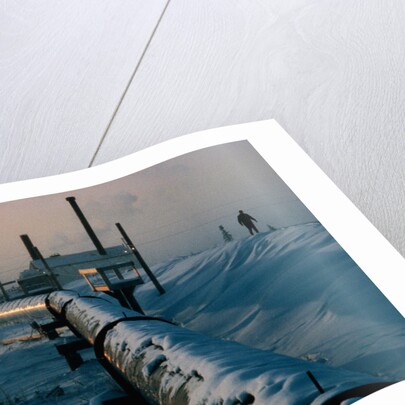 Snowed Under Streets with Oil Pipeline by Anonymous