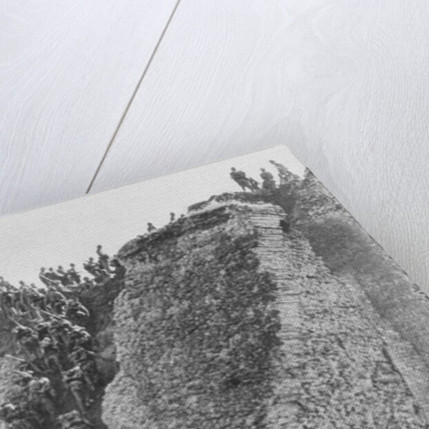 Japanese Soldiers Climbing Great Wall by Anonymous