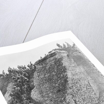 Japanese Soldiers Climbing Great Wall by Anonymous
