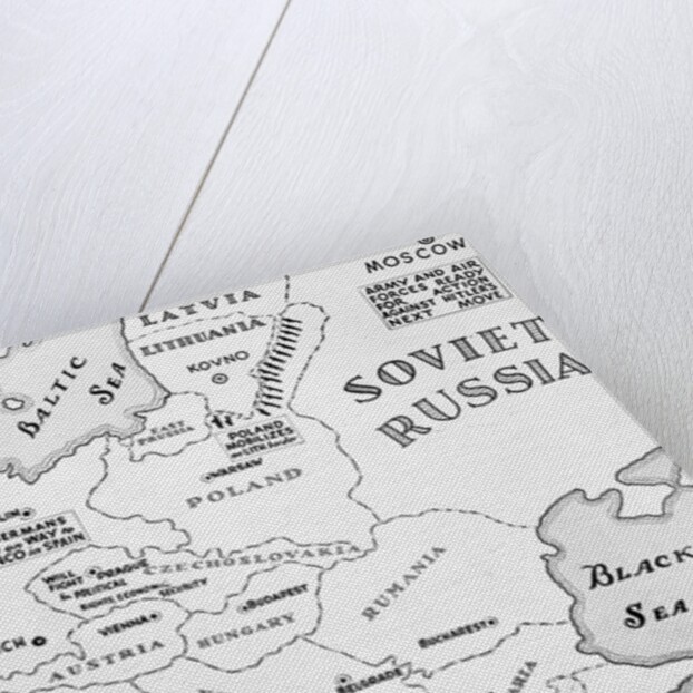 Map of Europe Shortly Before German Invasion of Poland by Anonymous