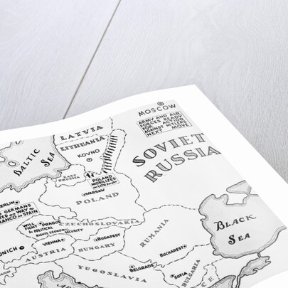 Map of Europe Shortly Before German Invasion of Poland by Anonymous