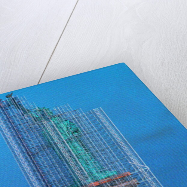 Scaffolding Covering Statue of Liberty by Anonymous