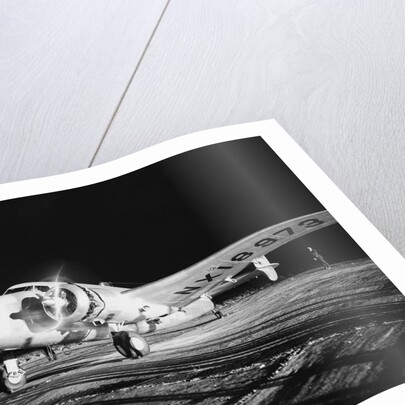 Howard Hughes Lockheed 14 Super Electra on Runway by Anonymous