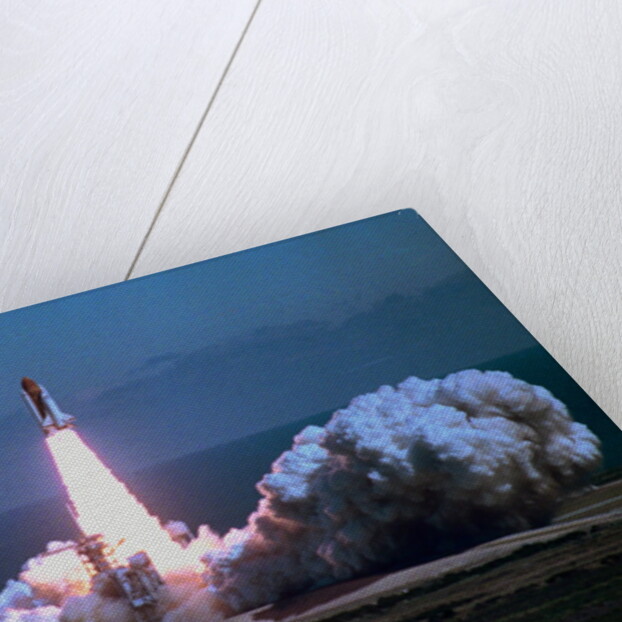Space Shuttle Challenger Blasting off into Sky by Anonymous