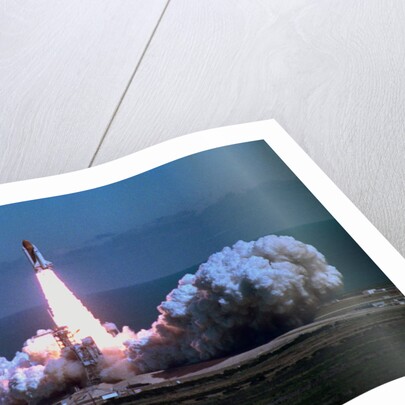 Space Shuttle Challenger Blasting off into Sky by Anonymous