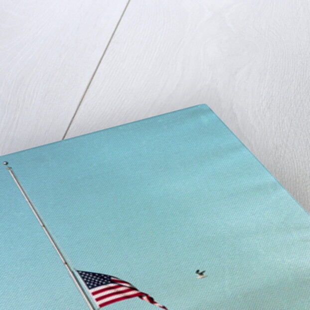 Space Center Lowering Flag by Anonymous