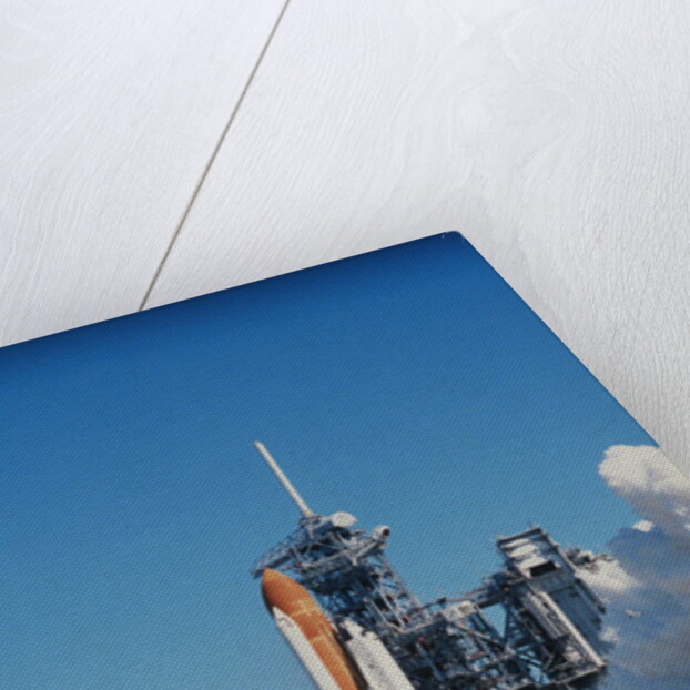 Challenger Space Shuttle Preparing for Liftoff by Anonymous