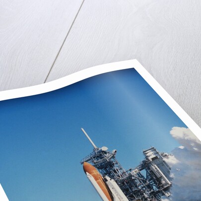 Challenger Space Shuttle Preparing for Liftoff by Anonymous