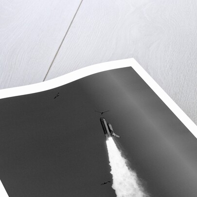 Challenger Space Shuttle Lifting Off by Anonymous