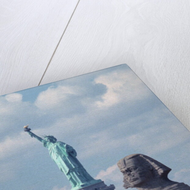 Giant Sphinx Replica and Statue of Liberty by Anonymous