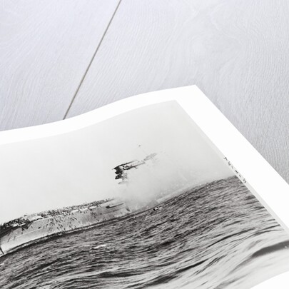 USS Lexington's Crew Diving into Sea by Anonymous