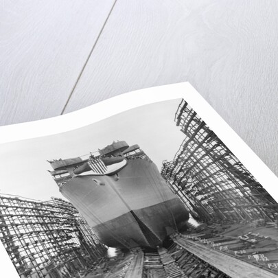 Ship in Building Yard by Anonymous