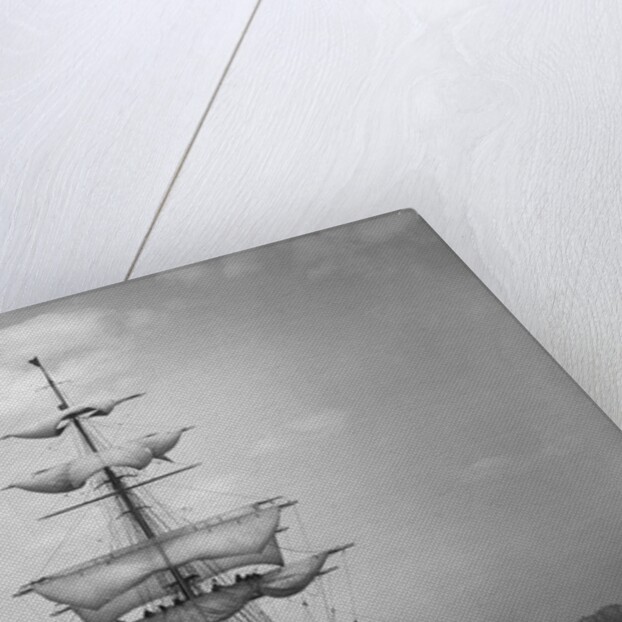 Frontal View of a Sailing Yacht by Anonymous