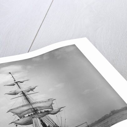 Frontal View of a Sailing Yacht by Anonymous