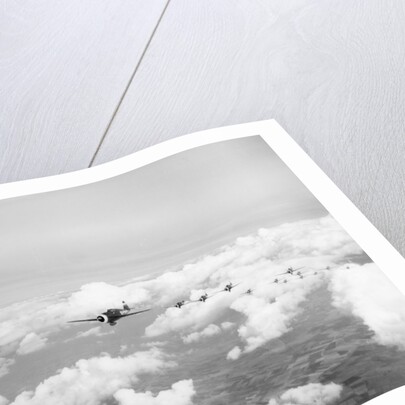 USAF P-47 Thunderbolts in Flight by Anonymous