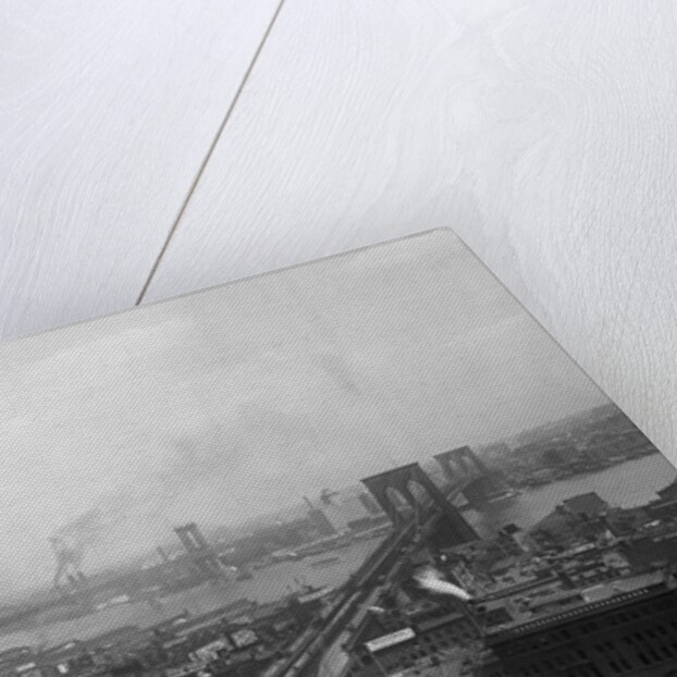Top View of Brooklyn and Manhattan Bridges by Anonymous