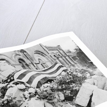 Body of US Major Resting Atop Ruins by Anonymous