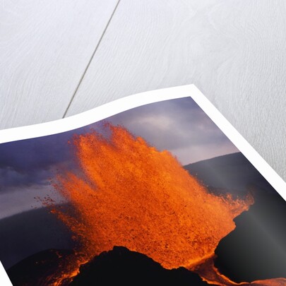 Puu Oo Crater Erupting by Anonymous