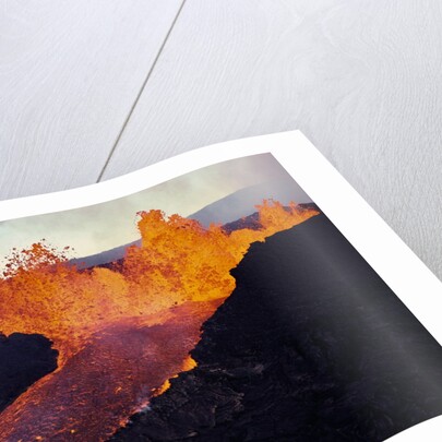 Puu Oo Crater Erupting by Anonymous