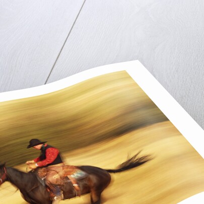 Cowboy on Galloping Horse by Anonymous
